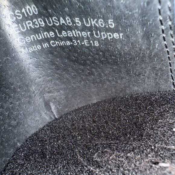 Aetrex Black Leather Scalloped Mary‎ Jane Flats Slip On Comfort Shoes Size 8.5 - Picture 7 of 9